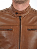 Biker Jacket - Men Real Lambskin Leather Jacket KM010 - Koza Leathers