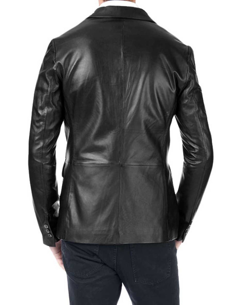 Koza Leathers Men's Real Lambskin Leather Blazer KB056