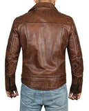 Koza Leathers Men's Genuine Lambskin Leather Vintage Motorcycle Jacket VJ005