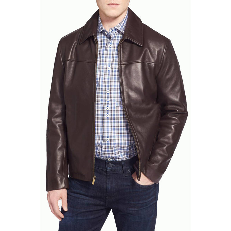 Biker Jacket - Men Real Lambskin Motorcycle Leather Biker Jacket KM322 - Koza Leathers