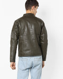 Biker Jacket - Men Real Lambskin Motorcycle Leather Biker Jacket KM613 - Koza Leathers