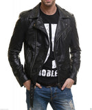 Biker Jacket - Men Real Lambskin Leather Jacket KM011 - Koza Leathers