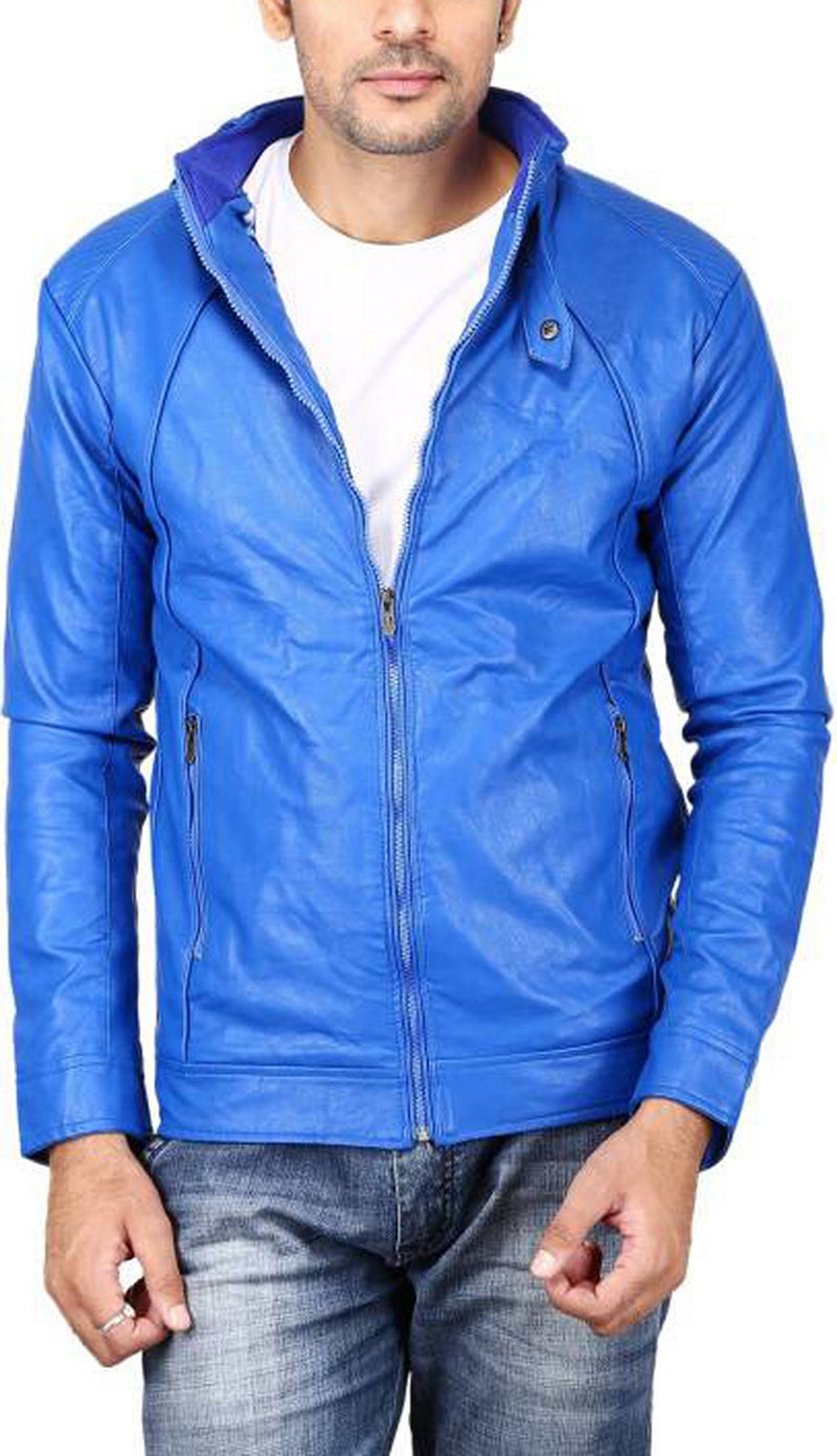 Biker Jacket - Men Real Lambskin Motorcycle Leather Biker Jacket KM546 - Koza Leathers