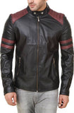 Biker Jacket - Men Real Lambskin Motorcycle Leather Biker Jacket KM551 - Koza Leathers