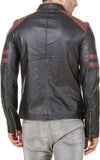 Biker Jacket - Men Real Lambskin Motorcycle Leather Biker Jacket KM551 - Koza Leathers