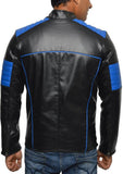 Biker Jacket - Men Real Lambskin Motorcycle Leather Biker Jacket KM553 - Koza Leathers