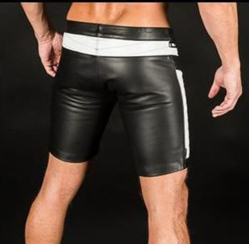 Koza Leathers Men's Real Lambskin Leather Boxer Shorts MS031