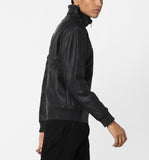 Biker Jacket - Men Real Lambskin Motorcycle Leather Biker Jacket KM614 - Koza Leathers