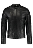 Biker Jacket - Men Real Lambskin Motorcycle Leather Biker Jacket KM245 - Koza Leathers