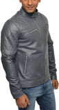 Biker Jacket - Men Real Lambskin Motorcycle Leather Biker Jacket KM554 - Koza Leathers