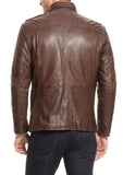 Biker Jacket - Men Real Lambskin Leather Jacket KM018 - Koza Leathers