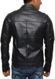 Biker Jacket - Men Real Lambskin Motorcycle Leather Biker Jacket KM555 - Koza Leathers