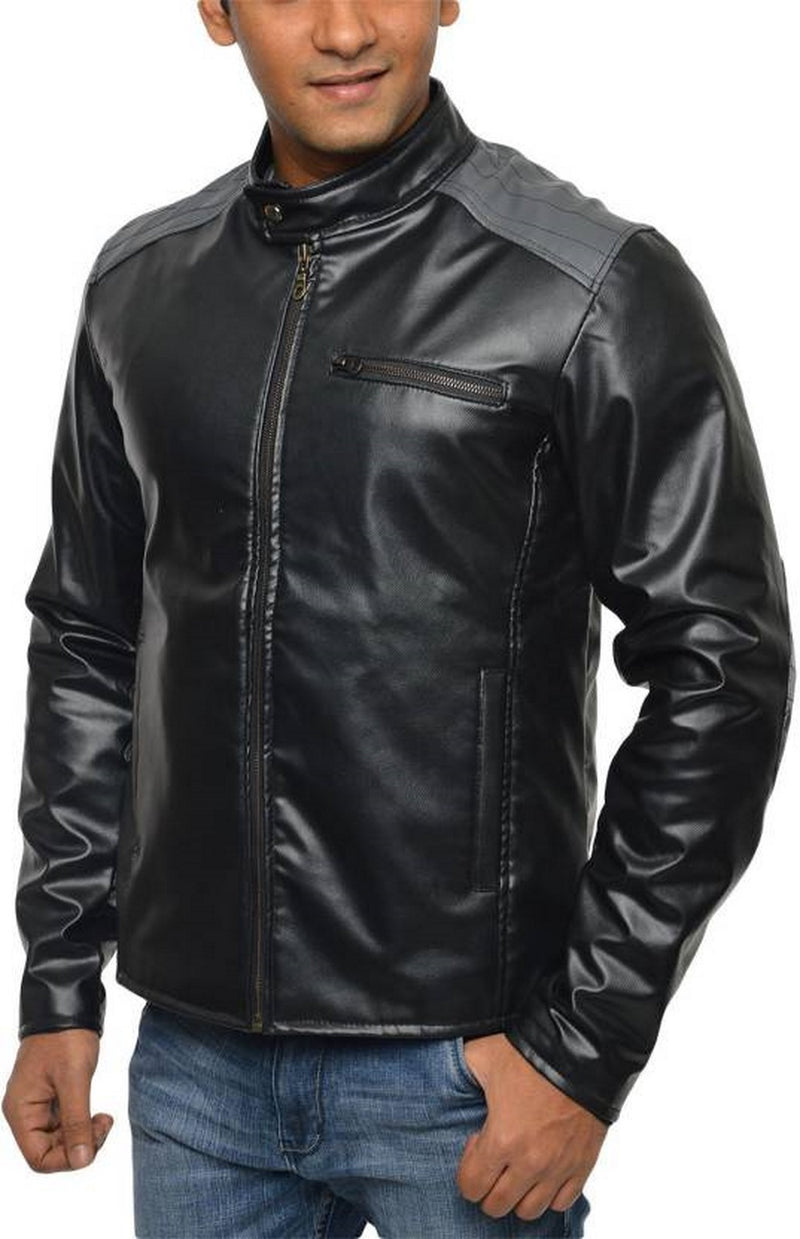 Biker Jacket - Men Real Lambskin Motorcycle Leather Biker Jacket KM556 - Koza Leathers