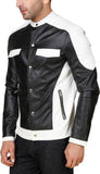 Biker Jacket - Men Real Lambskin Motorcycle Leather Biker Jacket KM558 - Koza Leathers
