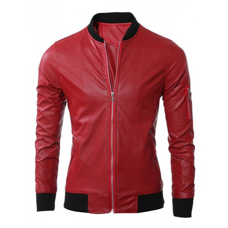 Biker Jacket - Men Real Lambskin Motorcycle Leather Biker Jacket KM560 - Koza Leathers