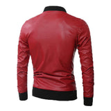 Biker Jacket - Men Real Lambskin Motorcycle Leather Biker Jacket KM560 - Koza Leathers