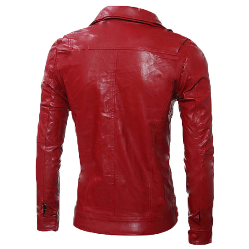 Biker Jacket - Men Real Lambskin Motorcycle Leather Biker Jacket KM561 - Koza Leathers