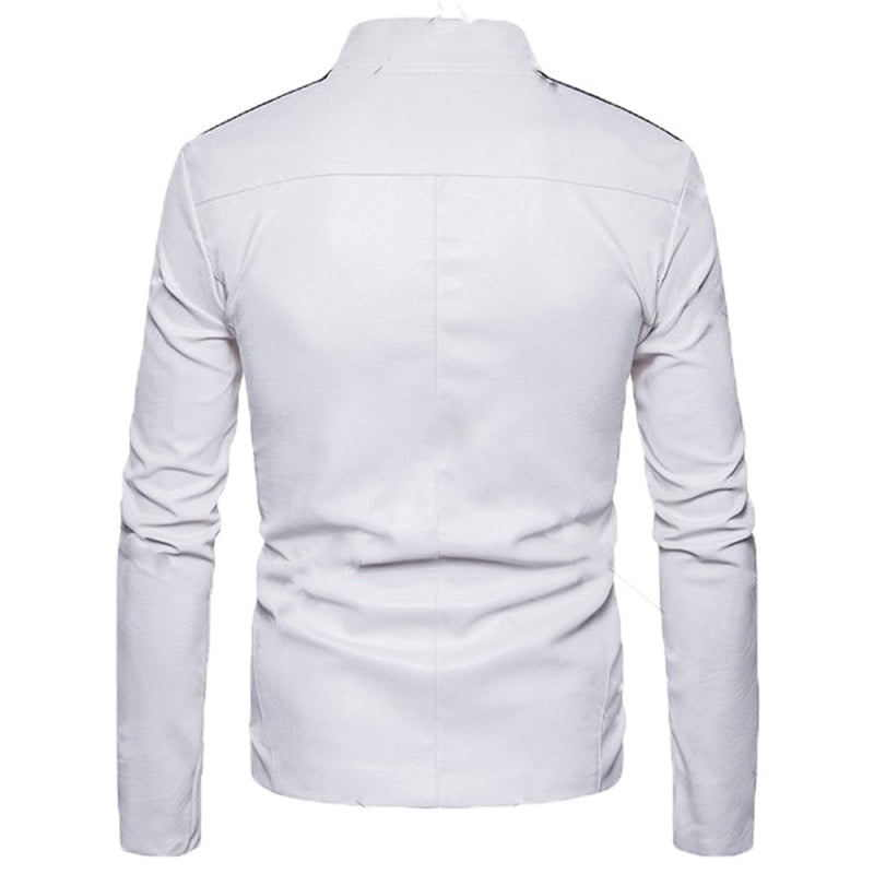 Biker Jacket - Men Real Lambskin Motorcycle Leather Biker Jacket KM563 - Koza Leathers