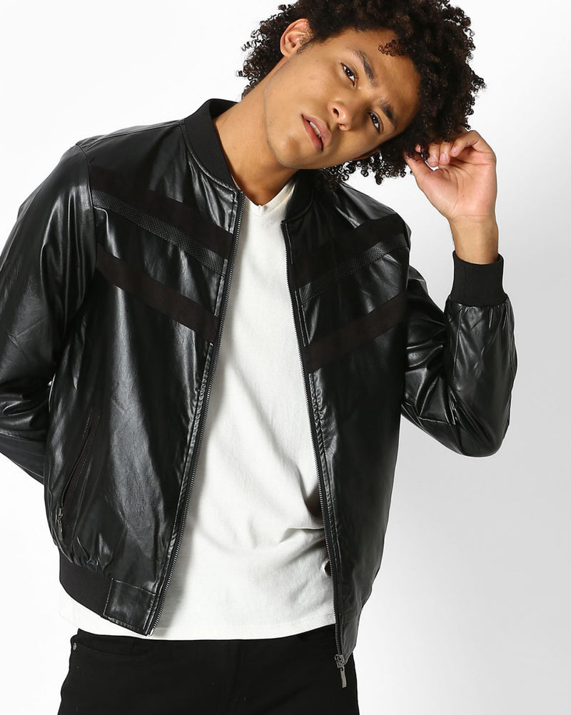 Biker Jacket - Men Real Lambskin Motorcycle Leather Biker Jacket KM615 - Koza Leathers