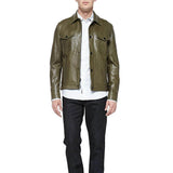 Biker Jacket - Men Real Lambskin Motorcycle Leather Biker Jacket KM324 - Koza Leathers
