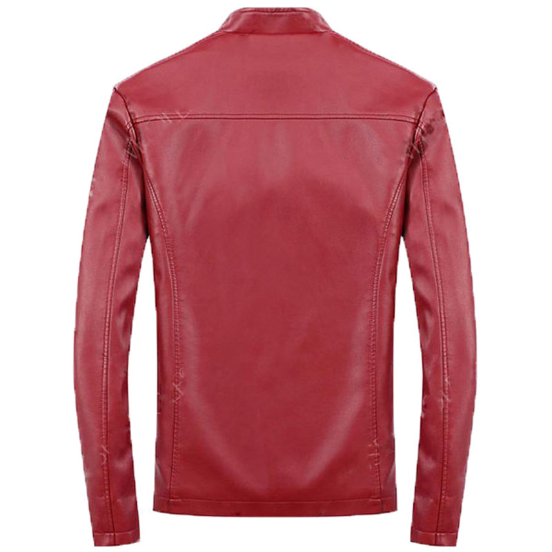 Biker Jacket - Men Real Lambskin Motorcycle Leather Biker Jacket KM566 - Koza Leathers