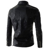Biker Jacket - Men Real Lambskin Motorcycle Leather Biker Jacket KM569 - Koza Leathers