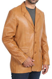 Koza Leathers Men's Real Lambskin Leather Blazer KB026