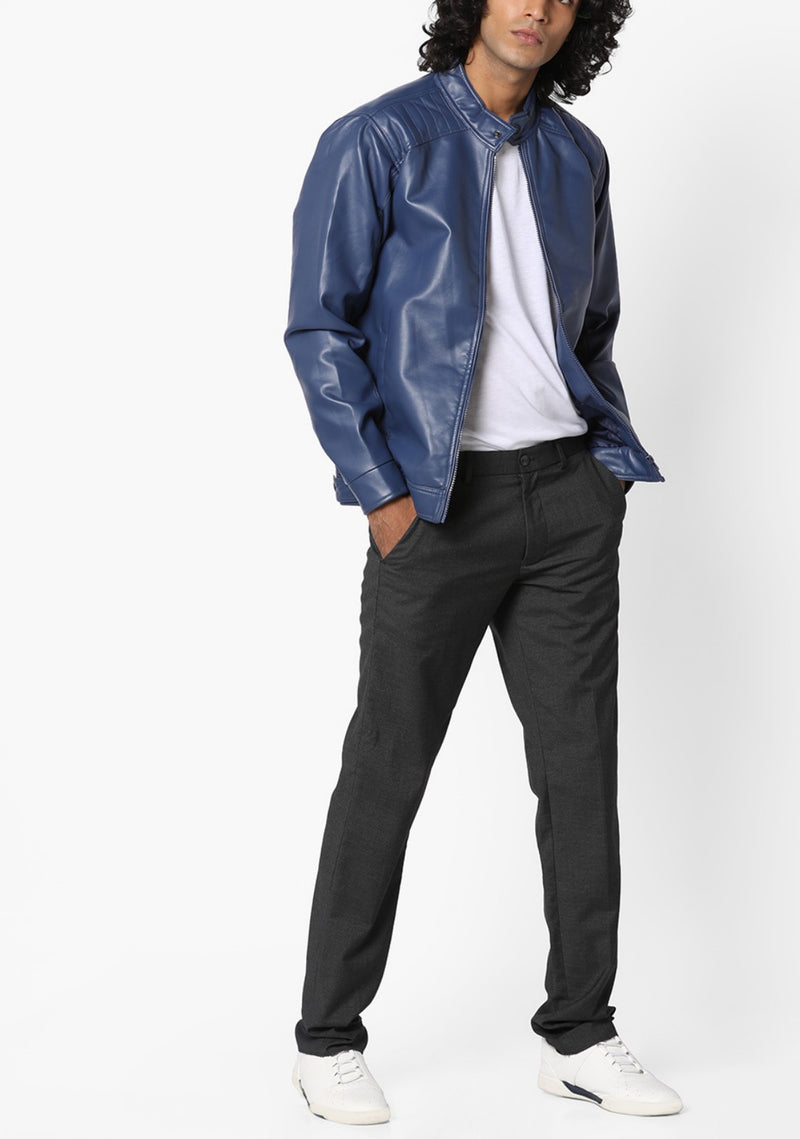 Biker Jacket - Men Real Lambskin Motorcycle Leather Biker Jacket KM616 - Koza Leathers