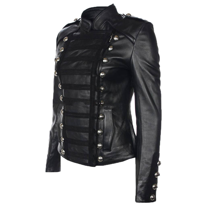 Biker / Motorcycle Jacket - Women Real Lambskin Leather Biker Jacket KW458 - Koza Leathers