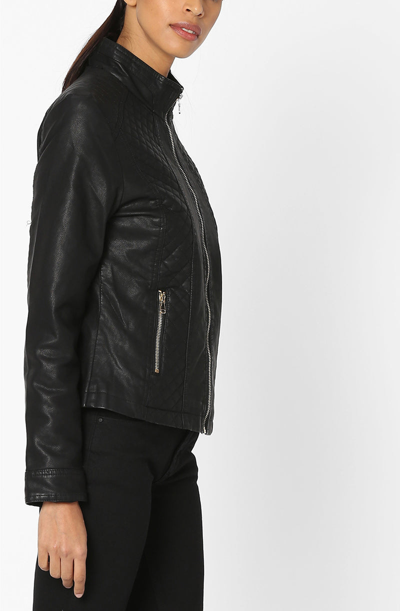 Biker / Motorcycle Jacket - Women Real Lambskin Leather Biker Jacket KW572 - Koza Leathers