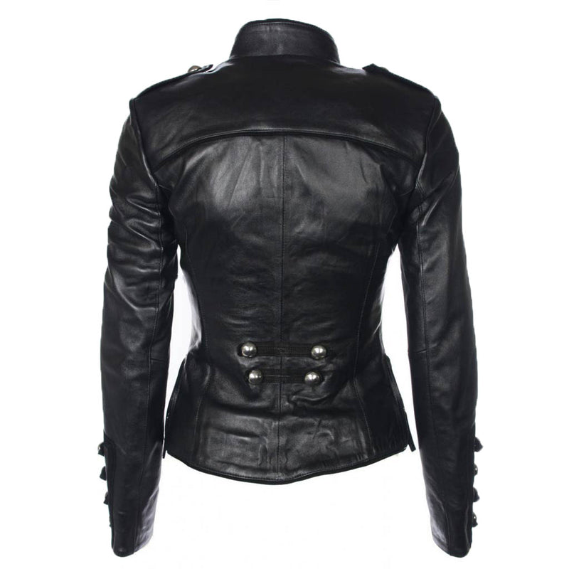 Biker / Motorcycle Jacket - Women Real Lambskin Leather Biker Jacket KW458 - Koza Leathers
