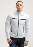 Biker Jacket - Men Real Lambskin Leather Jacket KM058 - Koza Leathers