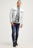 Biker Jacket - Men Real Lambskin Leather Jacket KM058 - Koza Leathers