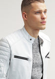 Biker Jacket - Men Real Lambskin Leather Jacket KM058 - Koza Leathers