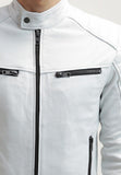 Biker Jacket - Men Real Lambskin Leather Jacket KM058 - Koza Leathers