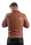 Biker Jacket - Men Real Lambskin Leather Jacket KM062 - Koza Leathers