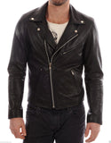 Biker Jacket - Men Real Lambskin Leather Jacket KM042 - Koza Leathers