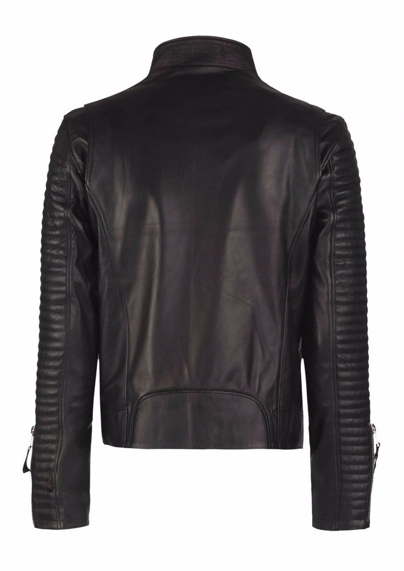 Biker Jacket - Men Real Lambskin Leather Jacket KM063 - Koza Leathers