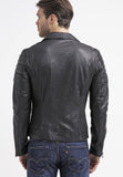 Biker Jacket - Men Real Lambskin Leather Jacket KM064 - Koza Leathers