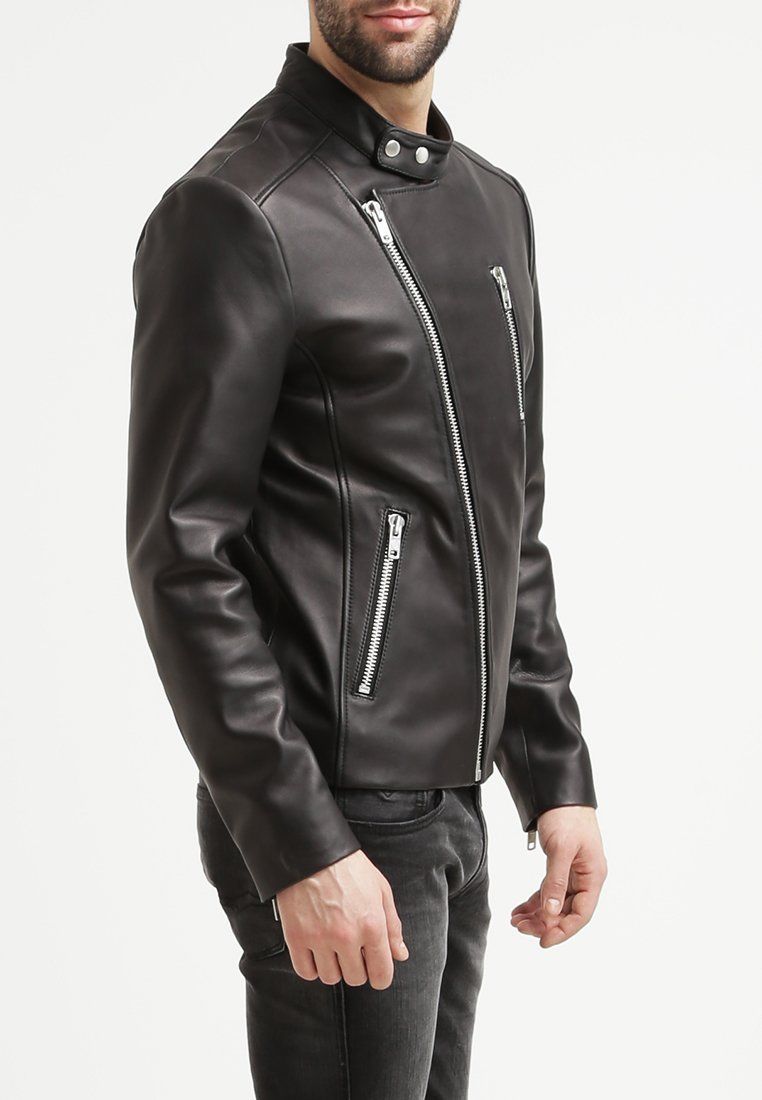 Biker Jacket - Men Real Lambskin Leather Jacket KM066 - Koza Leathers