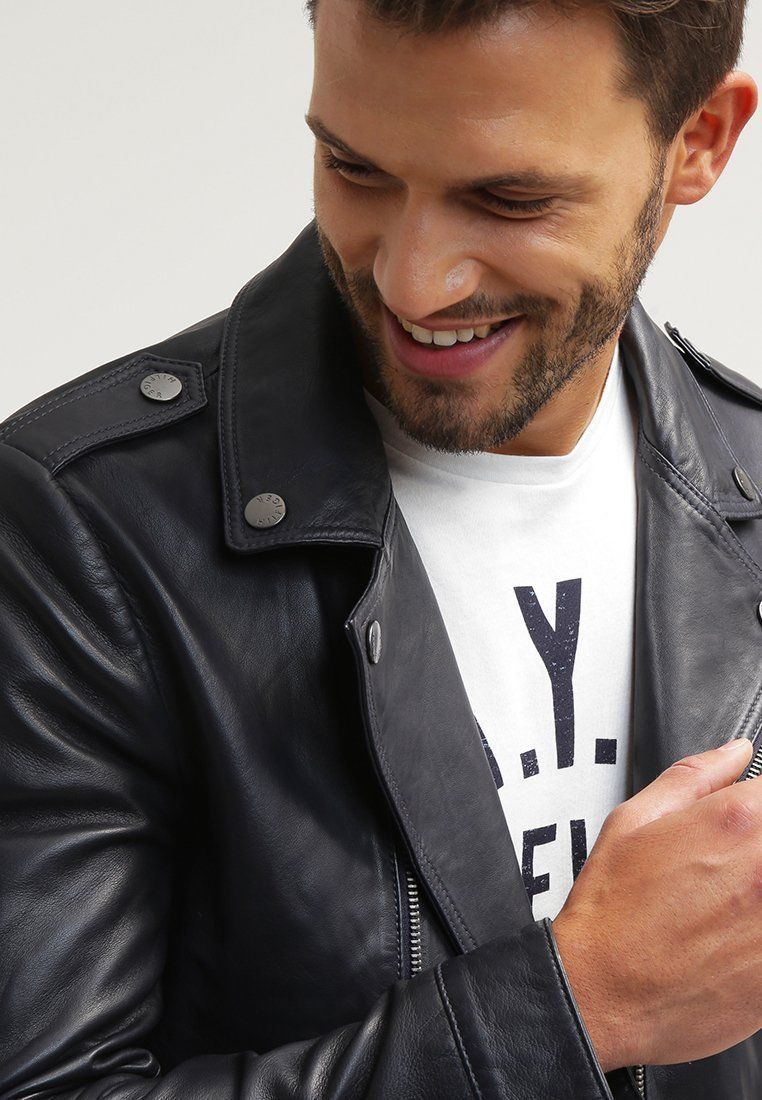 Biker Jacket - Men Real Lambskin Leather Jacket KM068 - Koza Leathers