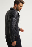 Biker Jacket - Men Real Lambskin Leather Jacket KM068 - Koza Leathers