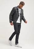 Biker Jacket - Men Real Lambskin Leather Jacket KM068 - Koza Leathers