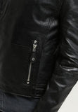 Biker Jacket - Men Real Lambskin Leather Jacket KM069 - Koza Leathers