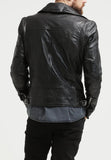 Biker Jacket - Men Real Lambskin Leather Jacket KM069 - Koza Leathers