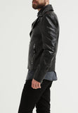 Biker Jacket - Men Real Lambskin Leather Jacket KM069 - Koza Leathers