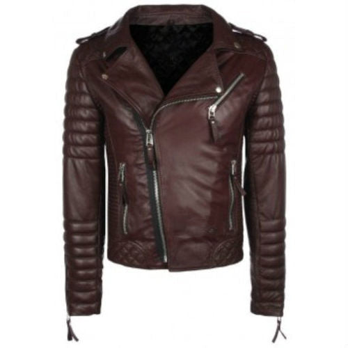 Biker Jacket - Men Real Lambskin Leather Jacket KM044 - Koza Leathers
