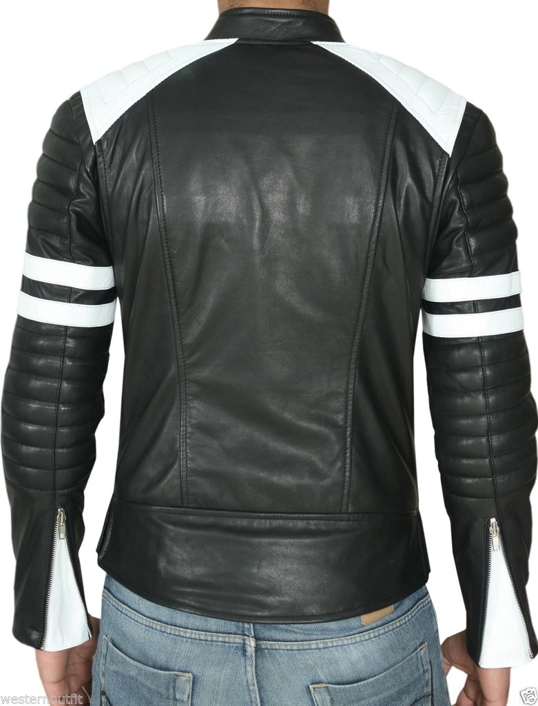 Biker Jacket - Men Real Lambskin Leather Jacket KM075 - Koza Leathers