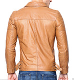 Biker Jacket - Men Real Lambskin Leather Jacket KM045 - Koza Leathers