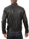 Biker Jacket - Men Real Lambskin Leather Jacket KM080 - Koza Leathers